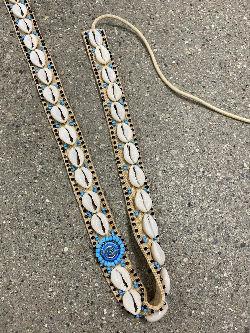 Vintage Handmade Puka Shell Beaded Belt